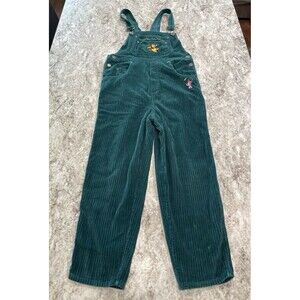 Vintage Disney Winnie the Pooh And Friends ￼Corduroy Green Overalls Size 10/12 ￼